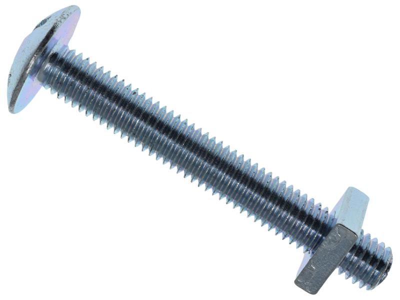 Roofing Bolt & Nut ZP M8 x 50mm (Box 25)