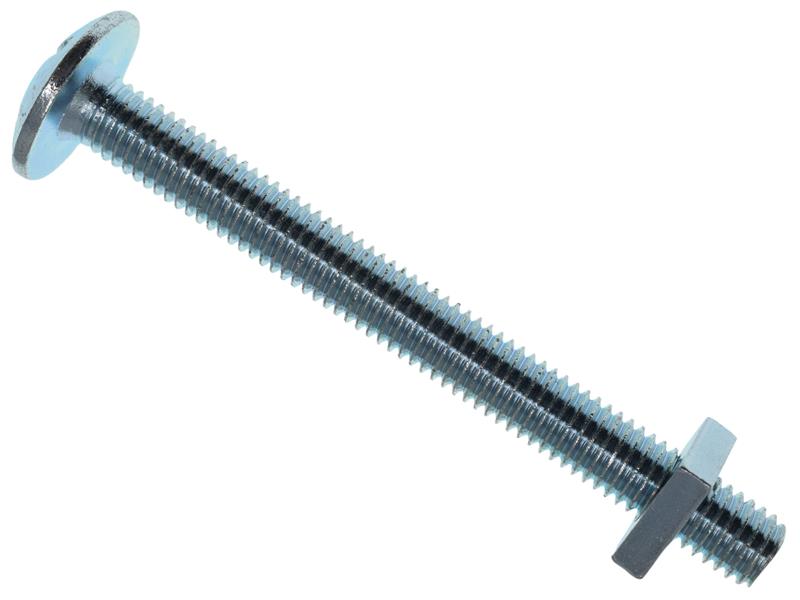 Roofing Bolt & Nut ZP M8 x 100mm (Box 25)