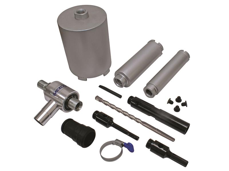 Dust Management Core Drill Kit, 9 Piece