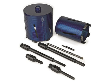 Slotted Dry Core Drill XCEL Grade Kit, 8 Piece