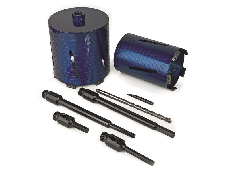 Slotted Dry Core Drill XCEL Grade Kit, 8 Piece