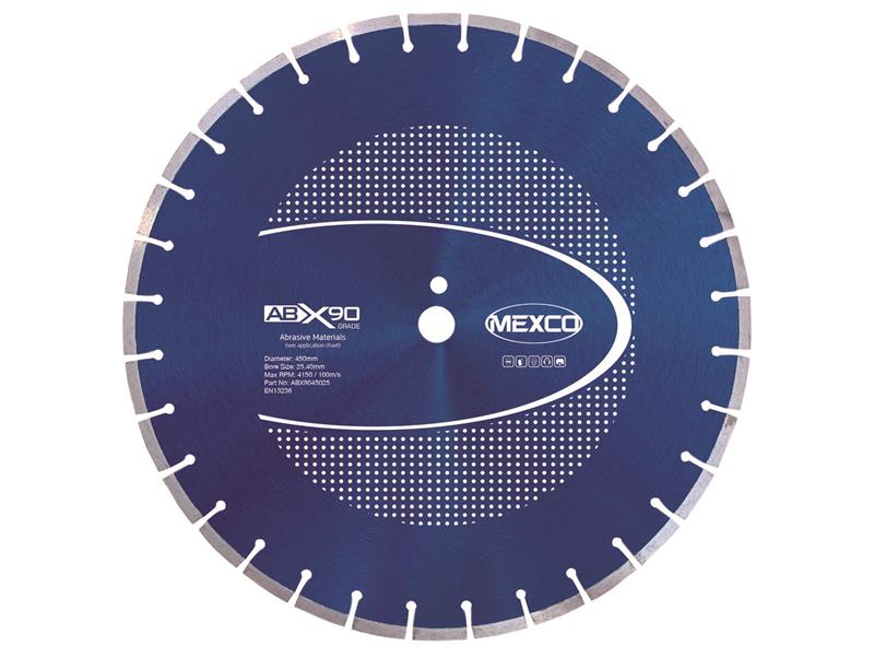 Abrasive Materials X90 Grade Diamond Blade 450 x 25mm