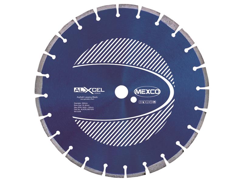 Asphalt Looping Diamond Blade 350 x 25.4mm x 10mm Width