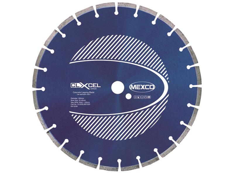 Concrete Looping Diamond Blade 350 x 25.4mm x 10mm Width