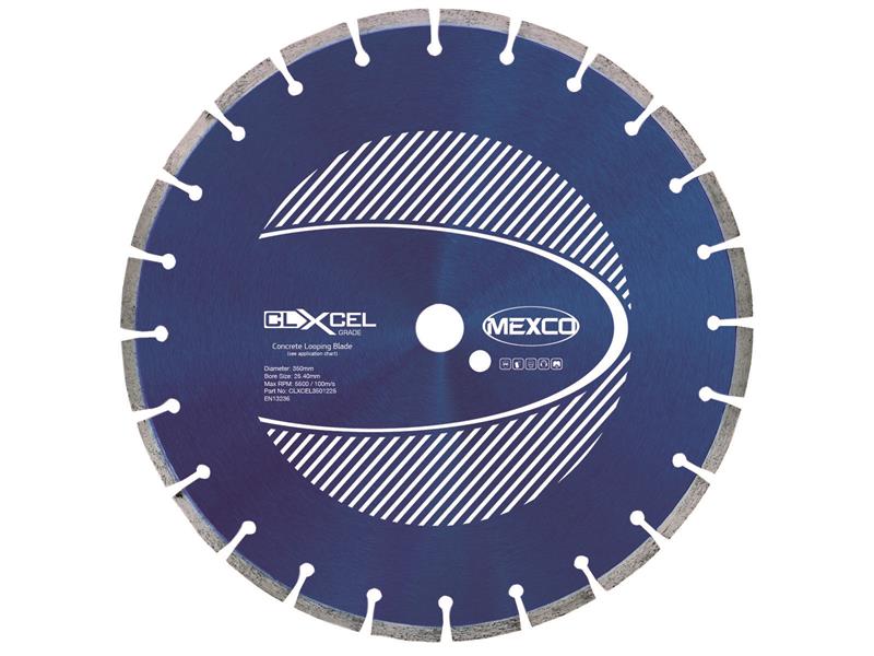 Concrete Looping Diamond Blade 350 x 25.4mm x 12mm Width