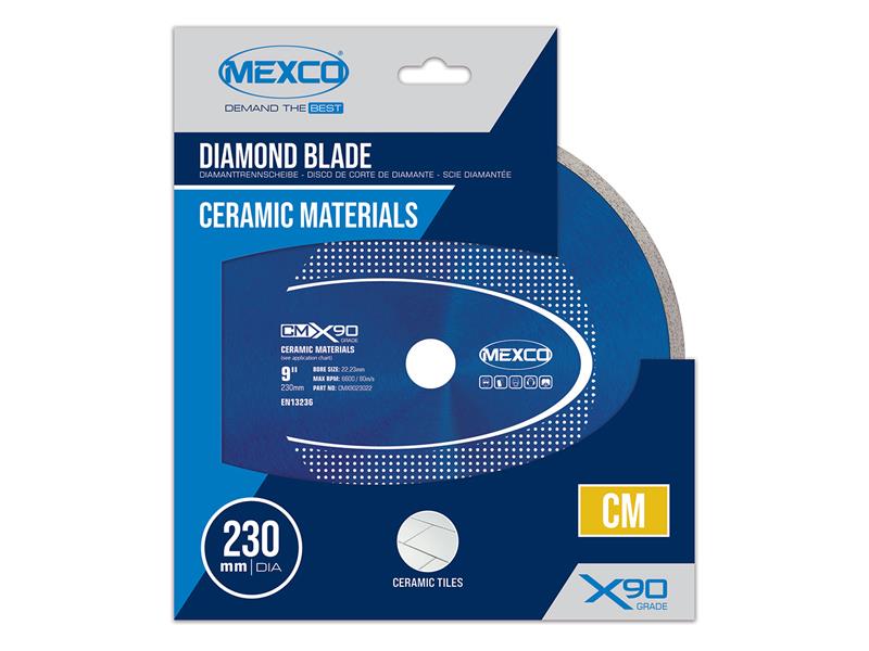 X90 Grade Ceramic Materials Diamond Blade 230 x 22mm