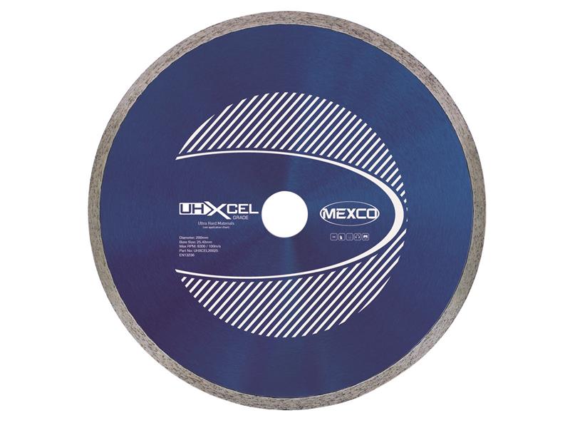 UHXCEL Ultra Hard Materials Diamond Blade 200 x 25.4mm