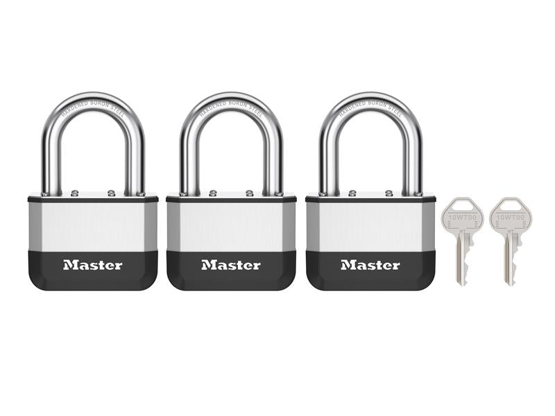 Elite™ Laminated 45mm Padlock - 38mm Shackle (Pack of 3)