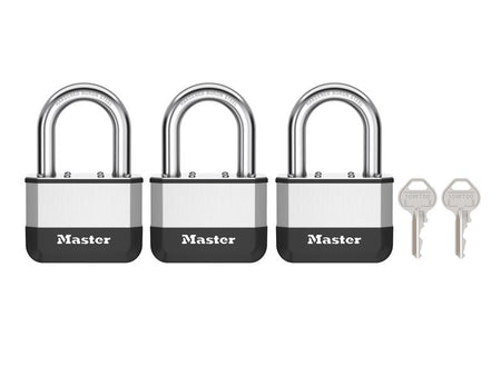 Elite™ Laminated 45mm Padlock - 38mm Shackle (Pack of 3)