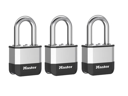 Elite™ Laminated 52mm Padlock - 38mm Shackle (Pack of 3)