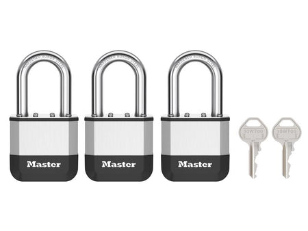 Elite™ Laminated 52mm Padlock - 38mm Shackle (Pack of 3)