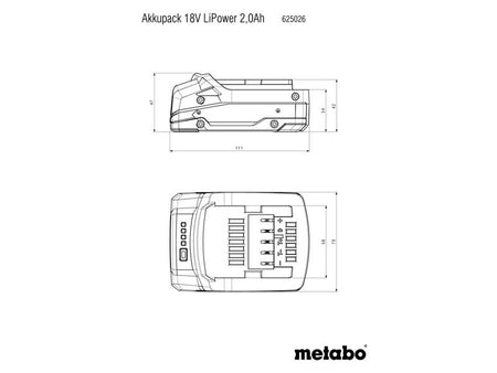 LiPOWER Battery Pack 18V 2.0Ah Li-ion