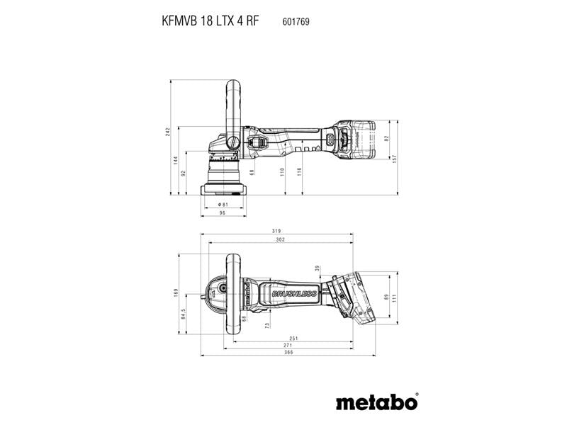 KFMVB 18 LTX BL 4 RF Bevelling Tool for Metal 18V Bare Unit