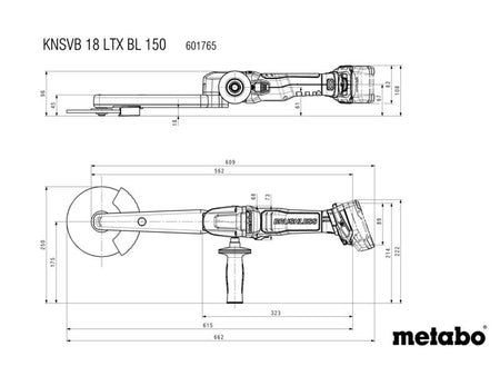 Metabo KNSVB 18 LTX BL 150 Cordless Fillet Weld Grinder 18V Bare Unit