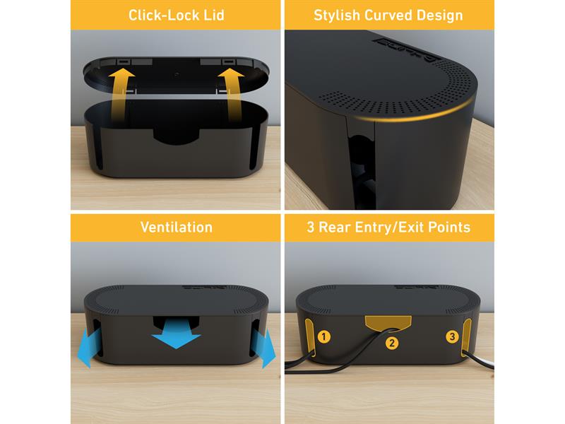 Home Cable Tidy Black