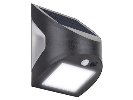 Prysm Outdoor Solar Wall Light with PIR Motion Sensor - Black 300 Lumens