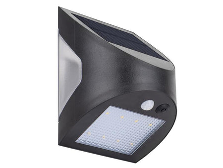 Prysm Outdoor Solar Wall Light with PIR Motion Sensor - Black 300 Lumens