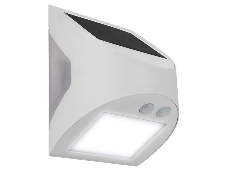 Prysm Outdoor Solar Wall Light with PIR Motion Sensor - White 300 Lumens