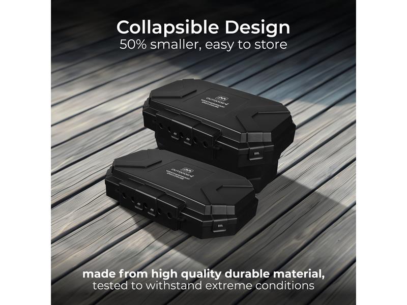 Collapsible Electrical Connection Box + Extension Lead 240V 4-Gang 13A 8m