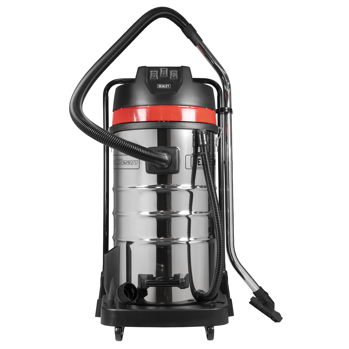Sealey 100L Vacuum Cleaner Wet & Dry with Stainless Steel Drum 3000W/230V Model No-PC4100