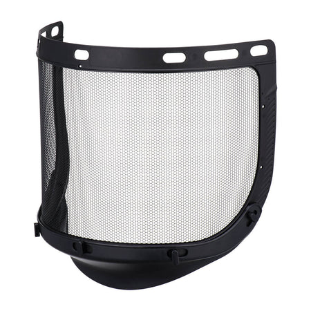 Etched steel mesh visor
