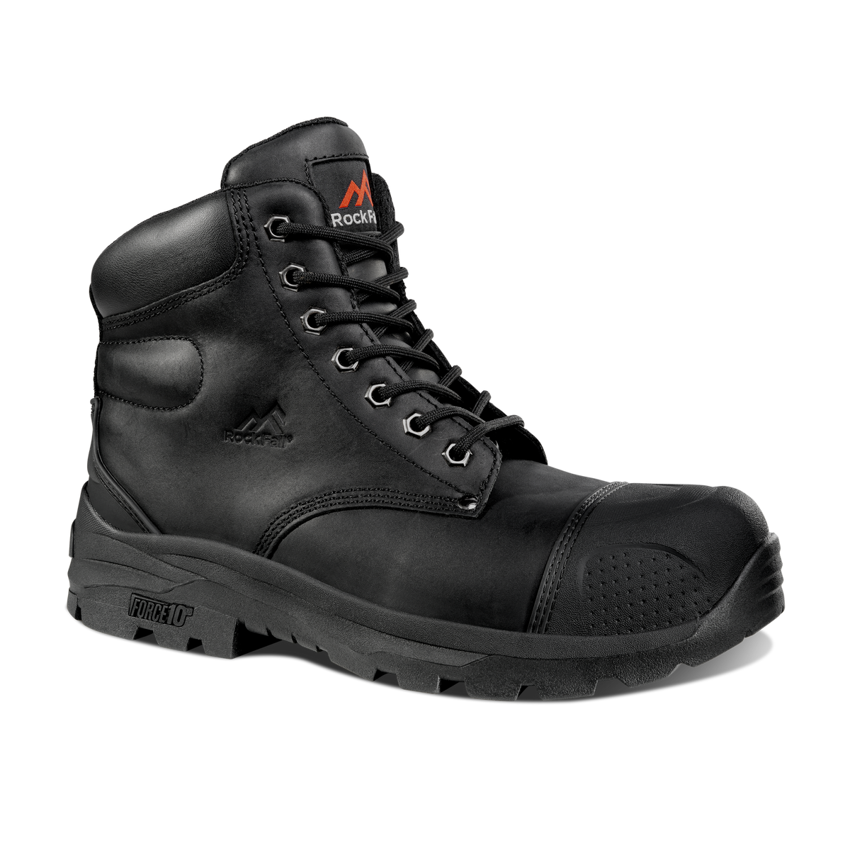 Rock Fall Ebonite Black Hiker Styled Safety Boot: Model No.RF10