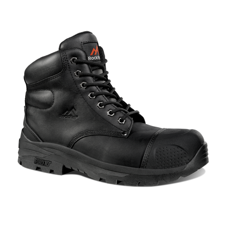 Rock Fall Ebonite Black Hiker Styled Safety Boot: Model No.RF10