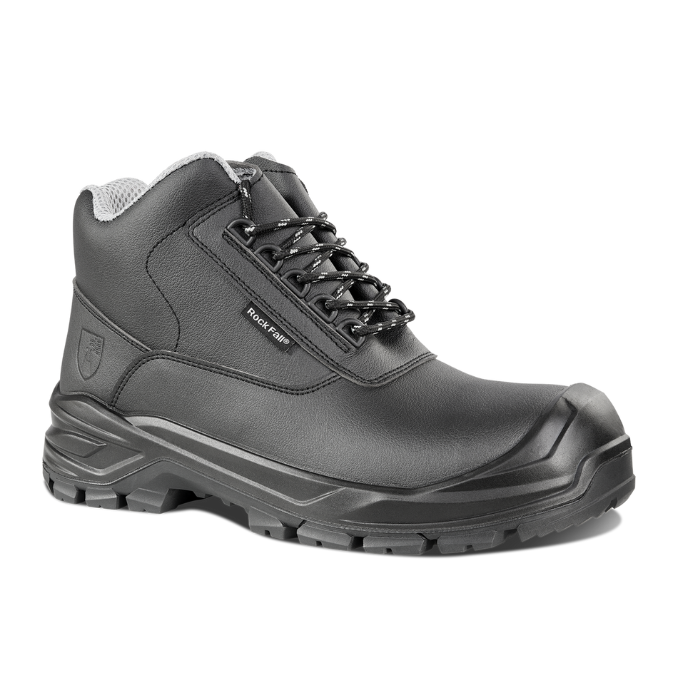 Rock Fall Rhodium Black Chemical Resistant Safety Boot: Model No.RF250