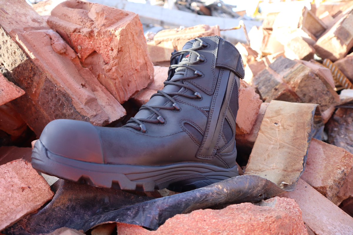 Rock Fall Titanium Black High Leg Safety Boot: Model No.RF4500