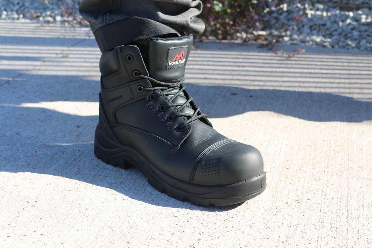 Rock Fall Slate Black Wide Fitting Safety Boot: Model No.RF460