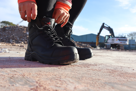 Rock Fall Slate Black Wide Fitting Safety Boot: Model No.RF460