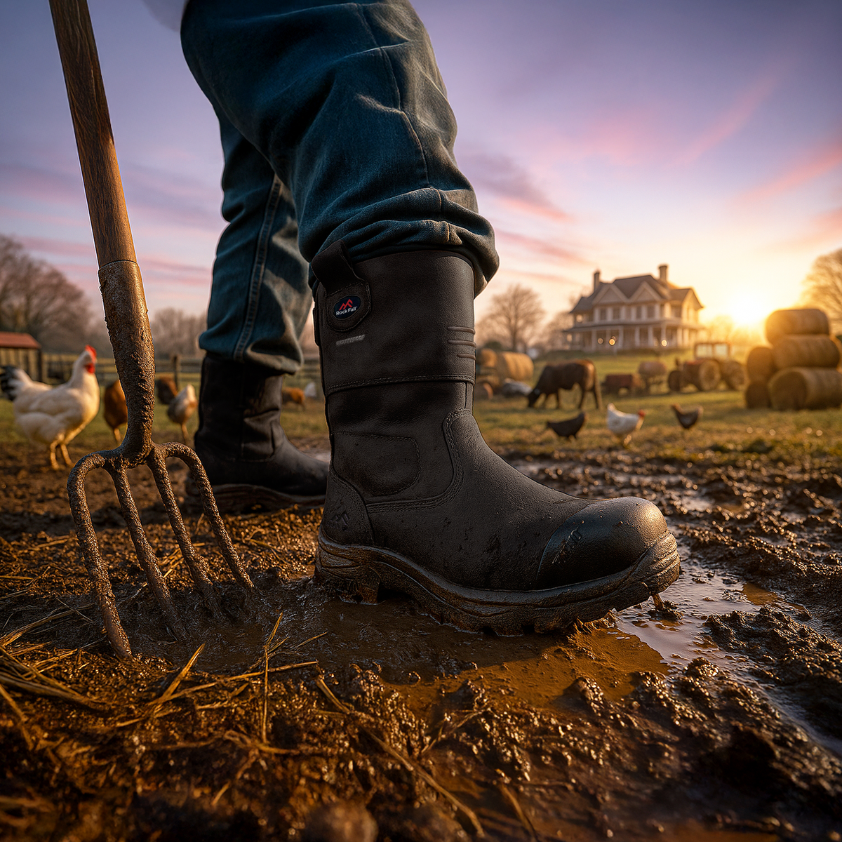 Rock Fall Texas Brown Rigger Boot: Model No.RF70