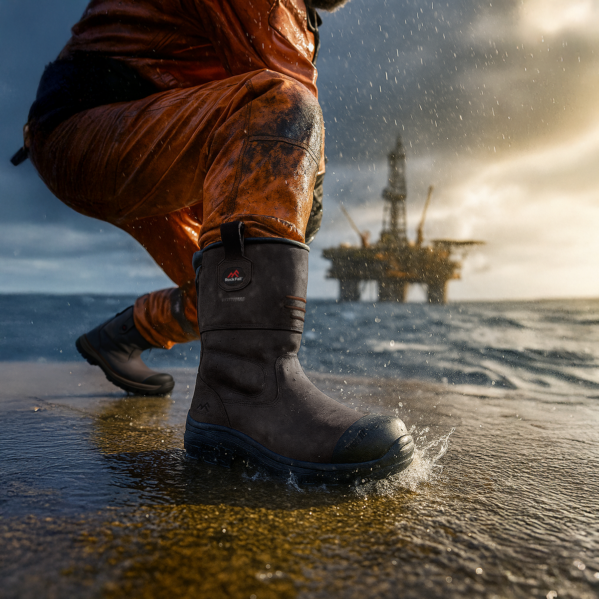 Rock Fall Texas Brown Rigger Boot: Model No.RF70