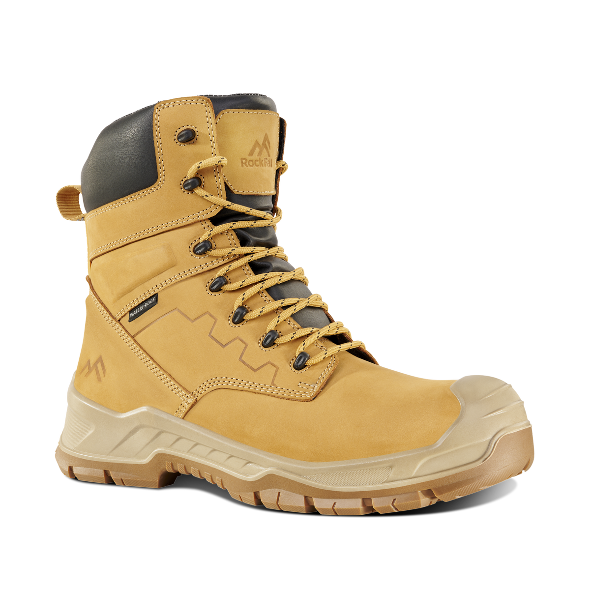 Rock Fall RF752 Hampton Honey High Leg Waterproof Safety Boot with Side Zip: Model No. RF752