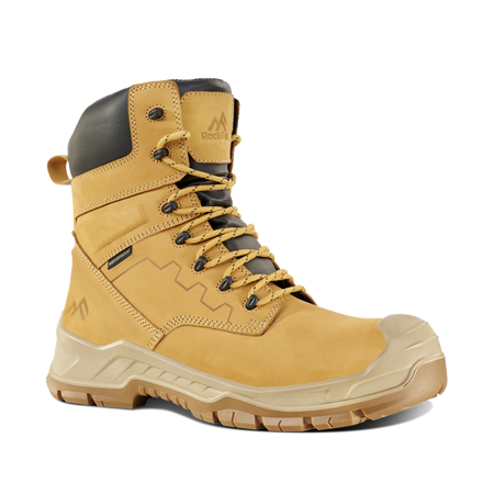 Rock Fall RF752 Hampton Honey High Leg Waterproof Safety Boot with Side Zip: Model No. RF752