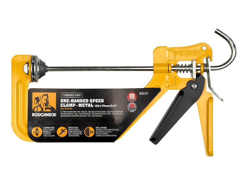 TurboClamp™ One-Handed Speed Clamp - Metal Jaws 150mm (6in)