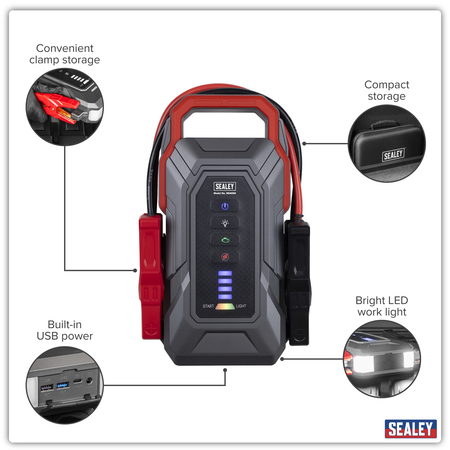 Sealey RoadStart® 12V Jump Starter Power Pack 4000A Model No-RS4000
