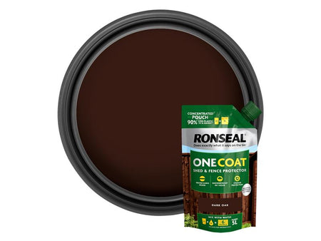 One Coat Shed & Fence Refill Pouch Dark Oak 950ml
