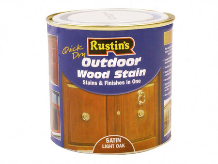 Quick Dry Exterior Woodstain Satin Light Oak 500ml