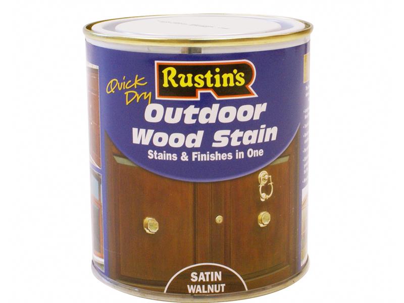 Quick Dry Exterior Woodstain Satin Walnut 500ml