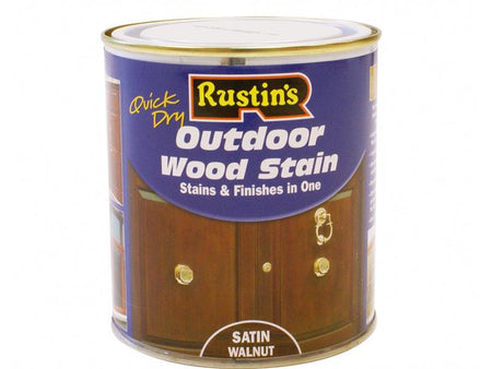 Quick Dry Exterior Woodstain Satin Walnut 500ml