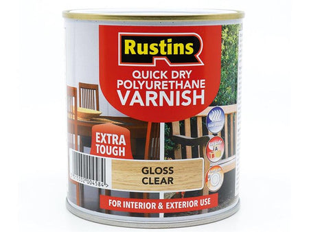 Quick Dry Polyurethane Varnish Gloss Clear 500ml POGCW500
