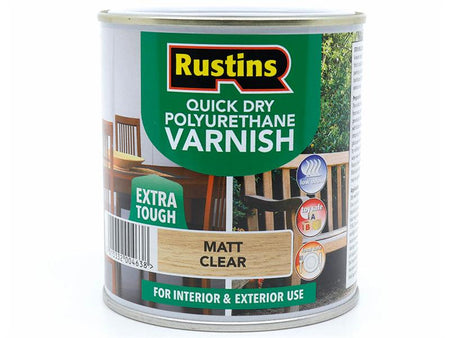 Quick Dry Polyurethane Varnish Matt Clear 500ml POMCW500