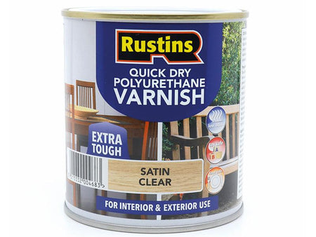 Quick Dry Polyurethane Varnish Satin Clear 1L POSCW1000