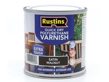 Quick Dry Polyurethane Varnish Satin Walnut 250ml PSWAW250