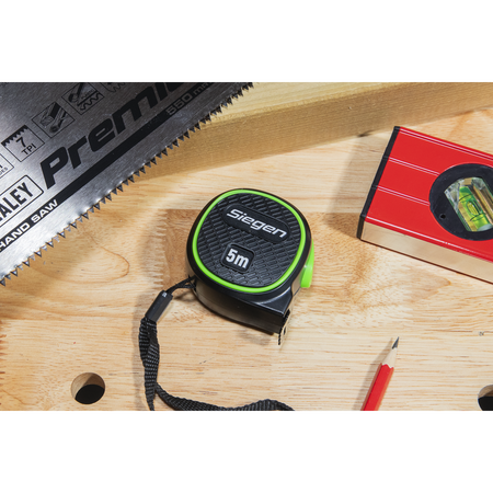Sealey Metric/Imperial Auto-Lock Tape Measure 5m(16ft) x 19mm Model No-S01328