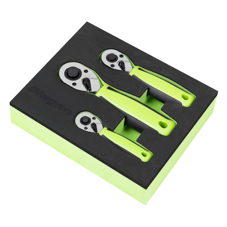 Sealey Stubby Ratchet Wrench Set 3pc Model No-S01330