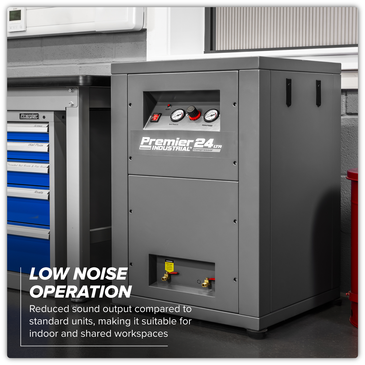 Sealey 24L Oil Free Low Noise Direct Drive Air Compressor 3hp Model No-SAC01VLN
