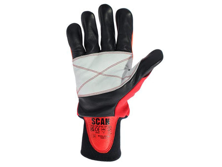 Class 1 Dual Hand Chainsaw Leather Gloves - XL (Size 10)