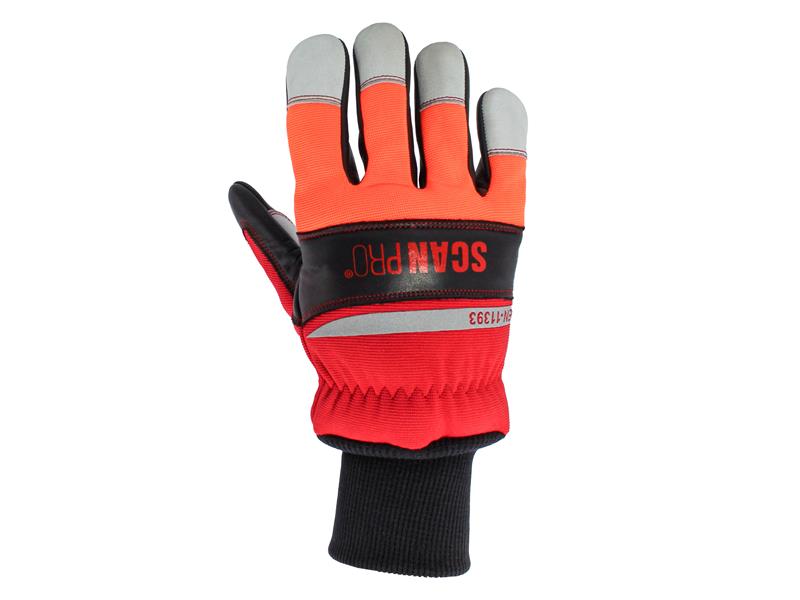 Class 1 Dual Hand Chainsaw Leather Gloves - XL (Size 10)